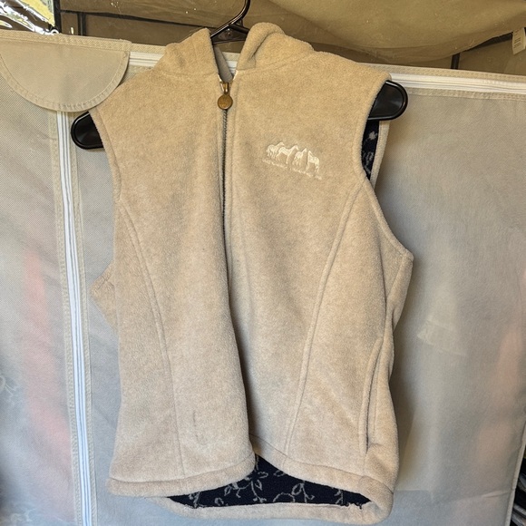 Women's Tan Fleece Vest - Picture 1 of 1